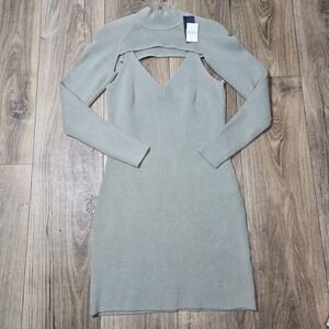 New Abercrombie and Fitch Green Ribbed 2 Peice Sweater Dress Small